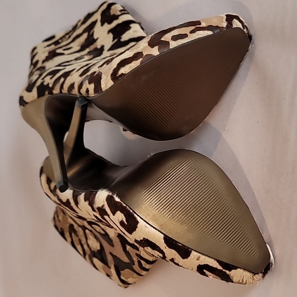 MADISON HARDING LEATHER ANKLE BOOTS - SZ 7 ~ Leopard Print - Picture 11 of 11